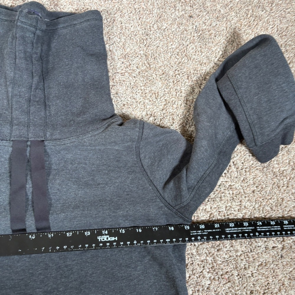 Lululemon Avenue Pullover Funnel Neck Hoodie Gray Heather Thumbholes - Picture 3 of 7
